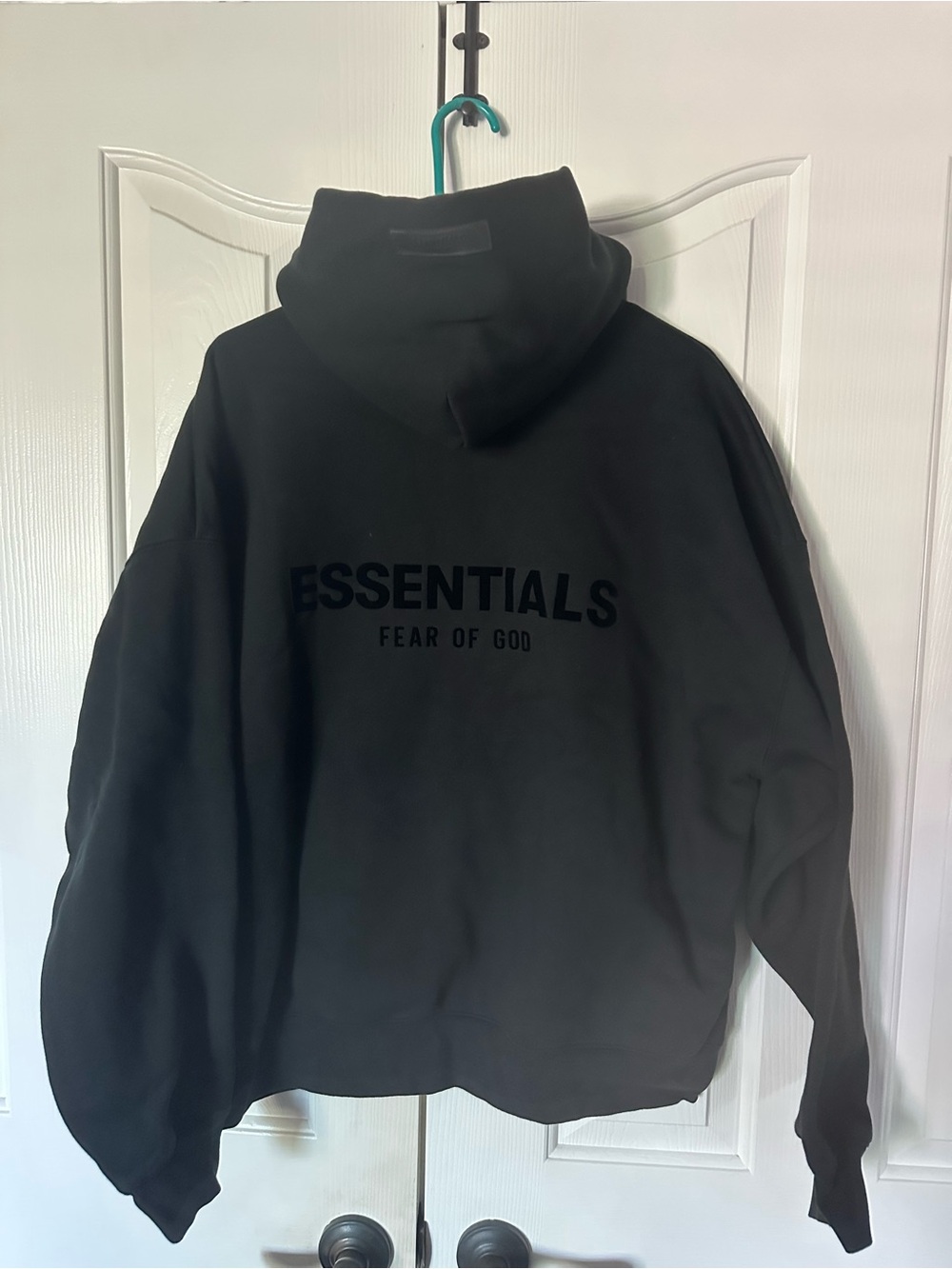 ESSENTIALS Black Logo Sweatshirt Unisex